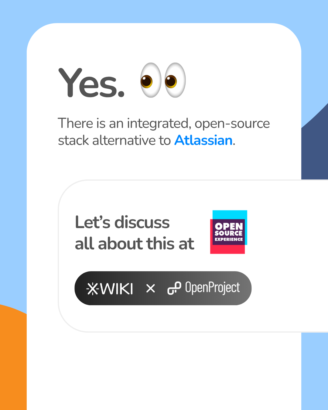 There is an integrated, open-source
stack alternative to Atlassian.
Let's discuss OPEN